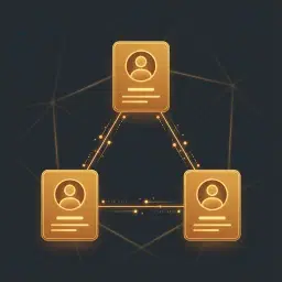 Customer CRM network icon