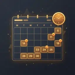 Job scheduling calendar icon