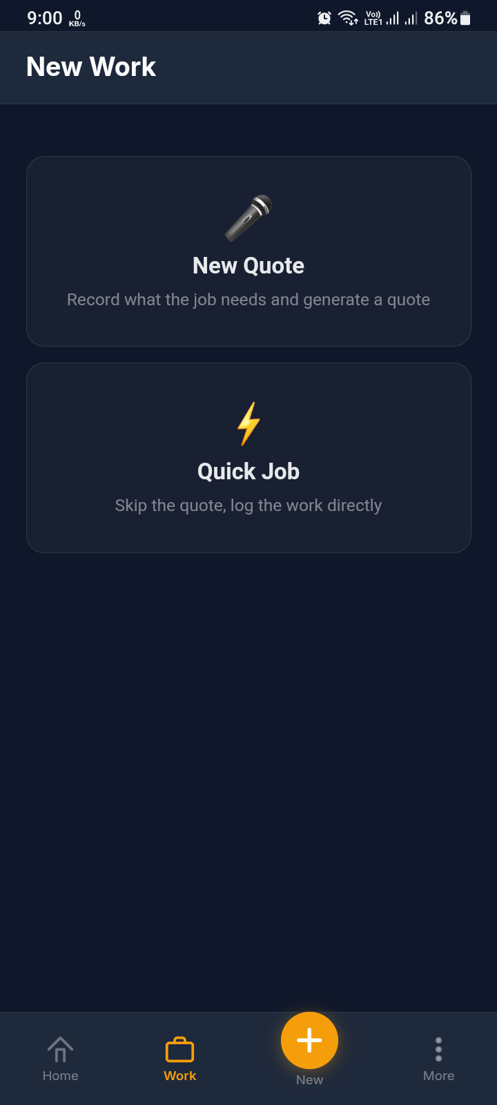 Start create quote
