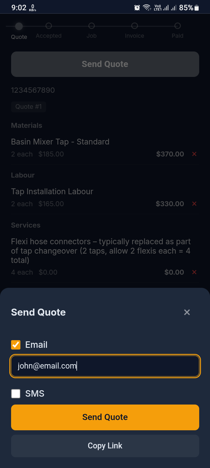 Send it to client